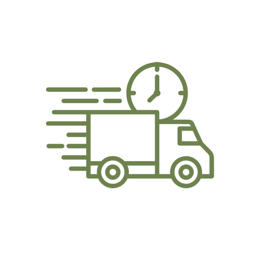 Delivery truck with clock