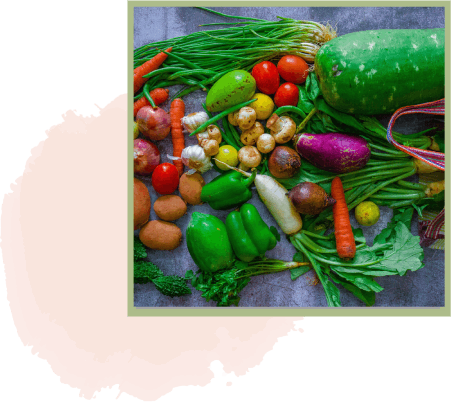 Fresh vegetables on a table